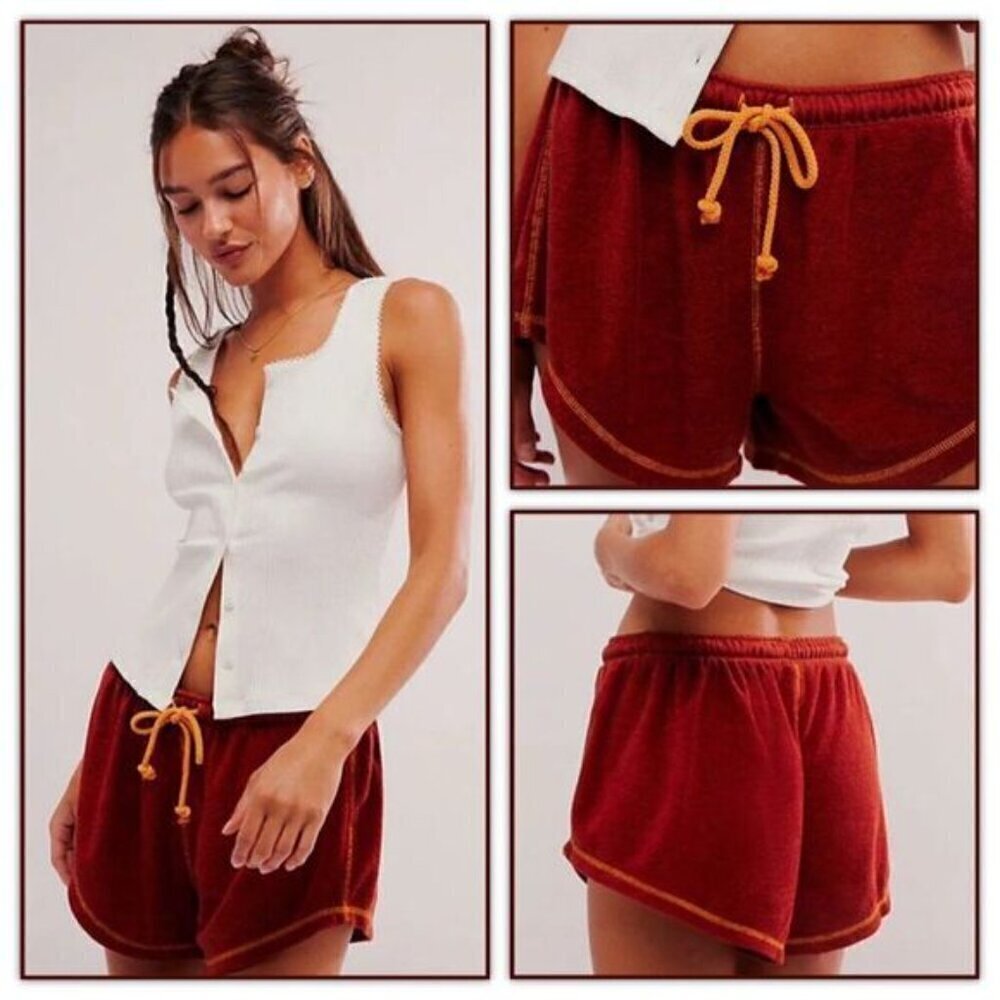 New Free People Gimme More Arabian Spice Terracotta Shorts XS NWOT - Picture 2 of 10